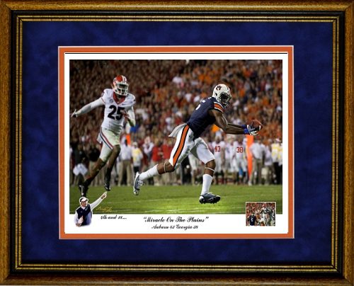 Miracle on the Plains Hail Mary framed Pitts print