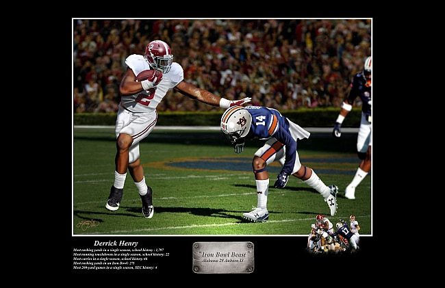 Iron Bowl Beast Derrick Henry print by Pitts