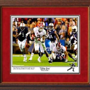 Pulling Away Derrick Henry Iron Bowl 2015 framed mini print by Riggins