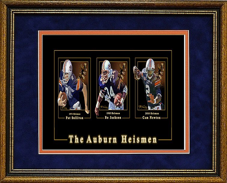 The Auburn Heismen framed print