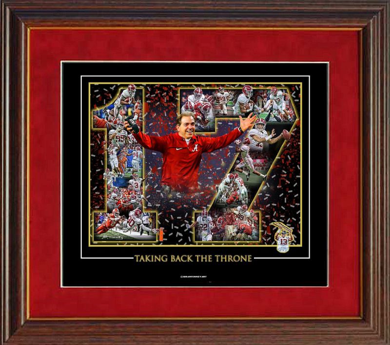 TAKING BACK THE THRONE CHAMPIONSHIP MINI PRINT FRAMED