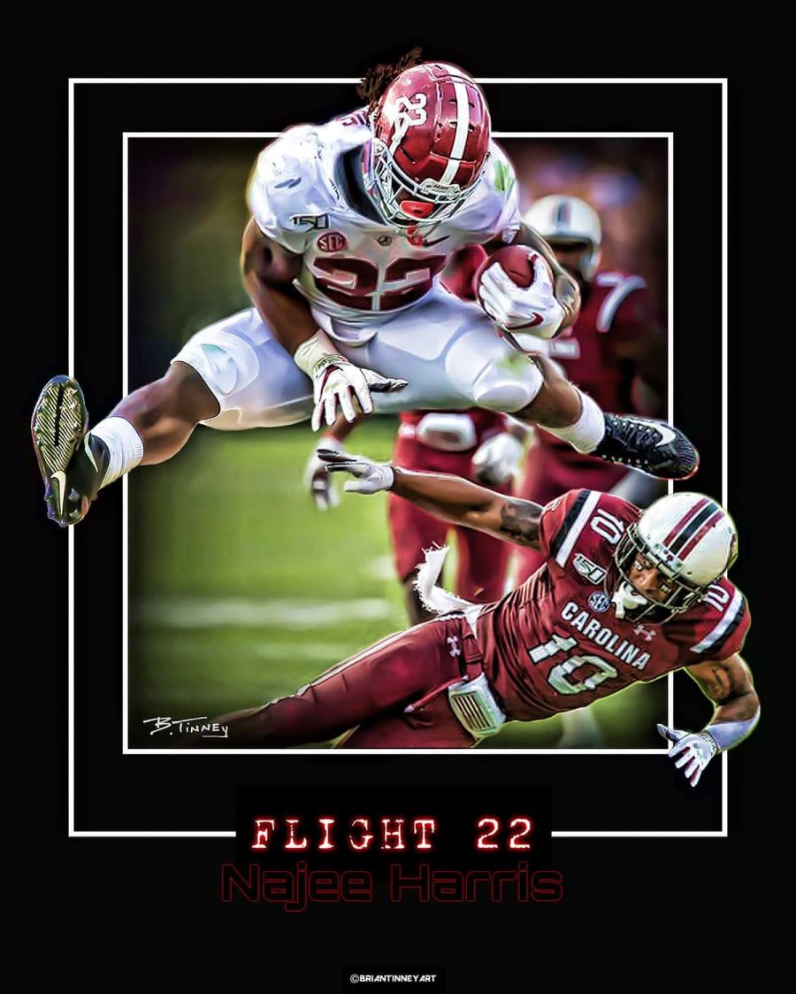 Flight 22 Najee Harris print by Tinney
