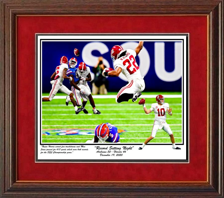 Record Setting Night SEC Champs 2020 Riggins Framed print