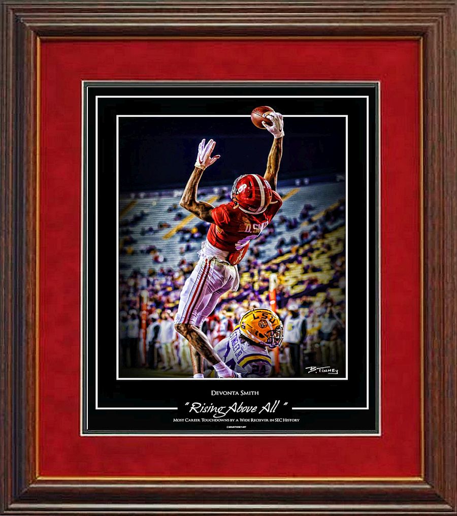 Rising Above All DeVonta Smith Tinney Framed print