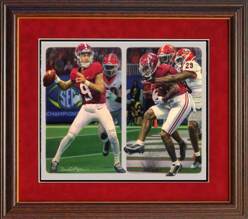Crimson Connection framed mini print by D Moore