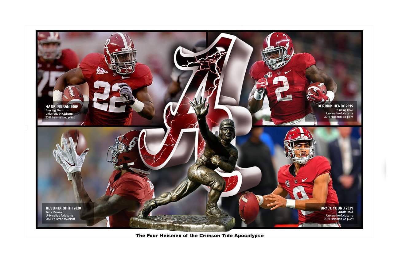 The Four Trophy Winners of the Crimson Tide Apocalypse print
