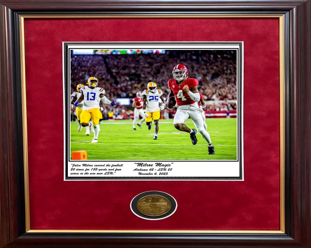 Milroe Magic framed print with coin