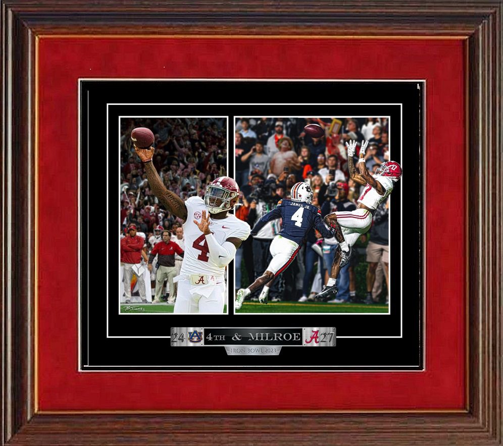 4th & Milroe Iron Bowl 2023 framed print