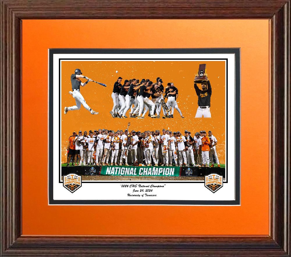 University of Tennessee Nat Champs 2024 Baseball Framed print
