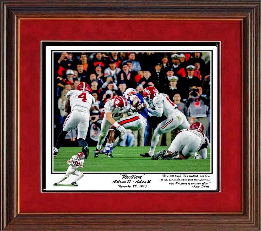 Resilient Iron Bowl 2025 framed print