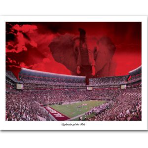 Defender of the Tide Bryant Denny Stadium Elephant Print