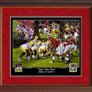 Tiger Take Down Bama vs LSU 2015 framed Pitts print