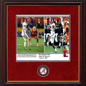 “Game Changing Kick” framed 2015 National Championship mini print and coin