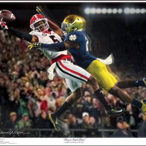 Glory in South Bend Limited Edition print, Godwins one handed catch print by Daniel Moore