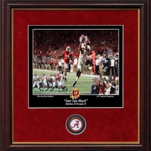17TH NATIONAL CHAMPIONSHIP JUST TUA MUCH PASS FRAMED PRINT with COIN BY PITTS