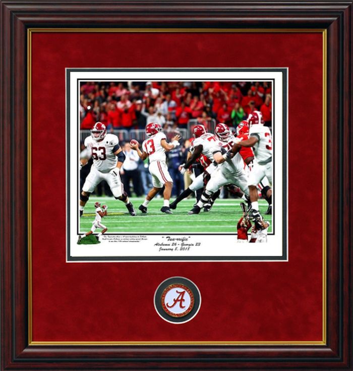 TUA-RRIFIC 17TH NATIONAL CHAMPIONSHIP FRAMED PRINT AND COIN