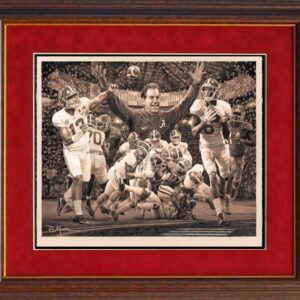 DANIEL MOORE NATIONAL CHAMPIONSHIP  SECOND & 26 SKETCH FRAMED