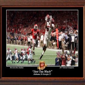 17TH NATIONAL CHAMPIONSHIP JUST TUA MUCH PASS PRINT FRAMED