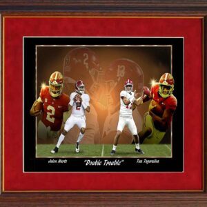 Double Trouble Jalen and Tua framed print by Pitts