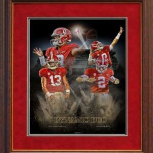 Dynamic Duo Jalen and Tua framed print by Tinney TUA SPECIAL