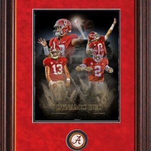 Dynamic Duo Jalen and Tua framed print and coin by Tinney