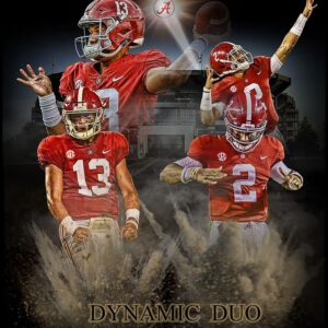 Dynamic Duo Jalen and Tua print by Tinney