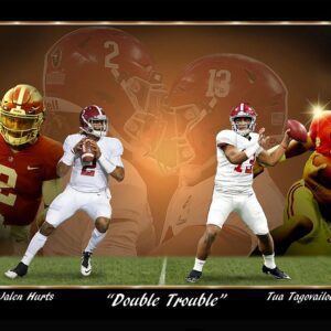 Double Trouble Jalen and Tua print by Pitts