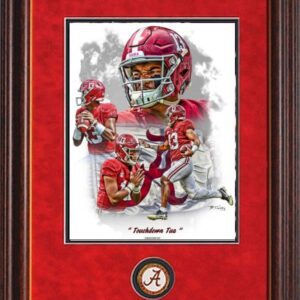 Touchdown Tua framed print with coin by Tinney
