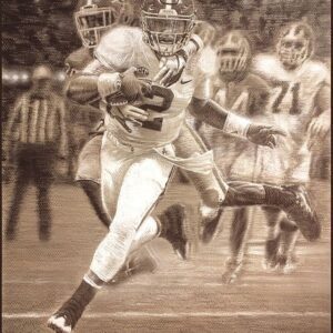 CRIMSON REDEMPTION JALEN HURTS SEC SKETCH PRINT