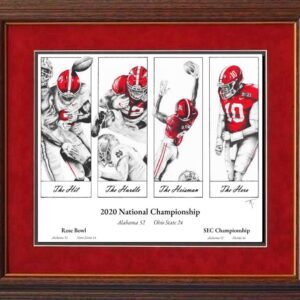 2020 National Championship/Rose Bowl/SEC Champ Framed print