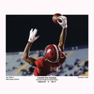 Caught One Handed DeVonta Smith print by Spinozi