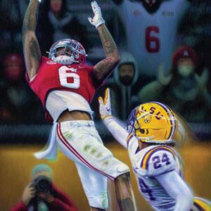 Heisman Heights Daniel Moore print of DeVonta Smith Regular Ed
