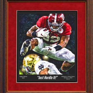 Just Hurdle It Najee Harris Framed print