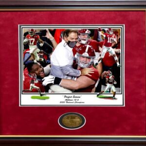 Perfect Season Riggins 2020 Championship Framed print with coin