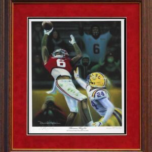 Heisman Heights Daniel Moore framed DeVonta catch print