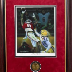 Heisman Heights Daniel Moore DeVonta catch print framed with coin