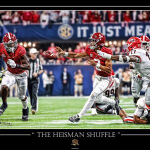 The Heisman Shuffle Bryce Young print by Tinney