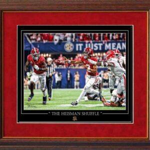 The Heisman Shuffle Bryce Young framed print by Tinney