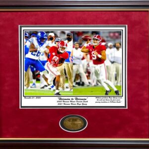 Heisman to Heisman Framed print with coin