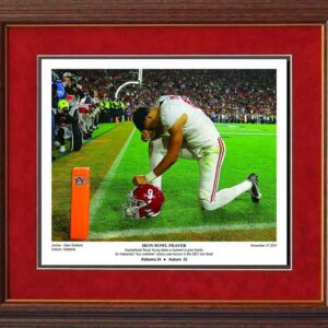 Iron Bowl Prayer Bryce Young print Framed