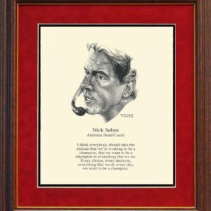 Nick Saban Inspirational Quote framed