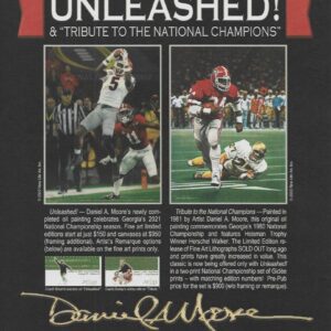 Daniel Moore National Championship Set Pre-Order (2 Prints) w/ Remarque