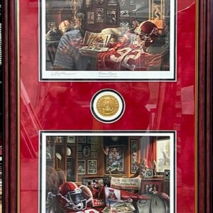Crimson Legacy Continues dual framed prints Vertical